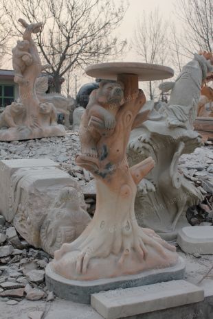 动物石雕熊,石雕黑熊雕塑,石雕熊猫雕塑,动物雕塑熊,曲阳石雕厂,曲阳雕塑公司 -- X015