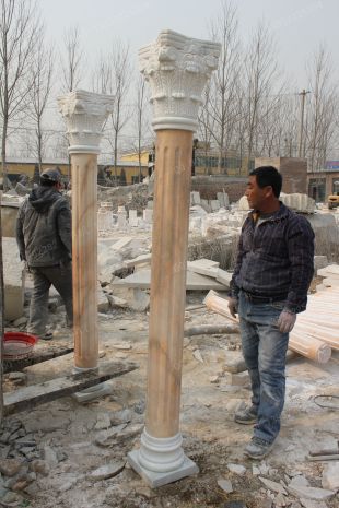Roman column, stone carving Roman column,marble Roman column, European Roman column, stone Rome column -- LMZ008