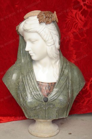 Bust, stone carving bust, bust sculpture, lady bust, European bust, marble bust, stone sculpture bust --OSXX035