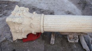 Roman column, stone carving Roman column,marble Roman column, European Roman column, stone Rome column -- LMZ189