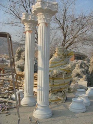 Roman column, stone carving Roman column,marble Roman column, European Roman column, stone Rome column -- LMZ206