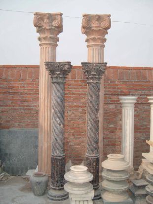 Roman column, stone carving Roman column,marble Roman column, European Roman column, stone Rome column -- LMZ210