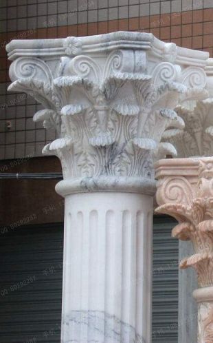 Roman column, stone carving Roman column,marble Roman column, European Roman column, stone Rome column -- LMZ213