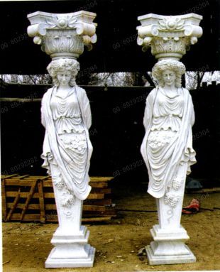 Roman column, stone carving Roman column,marble Roman column, European Roman column, stone Rome column -- LMZ240