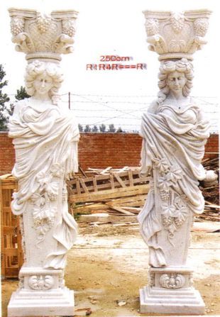 Roman column, stone carving Roman column,marble Roman column, European Roman column, stone Rome column -- LMZ242