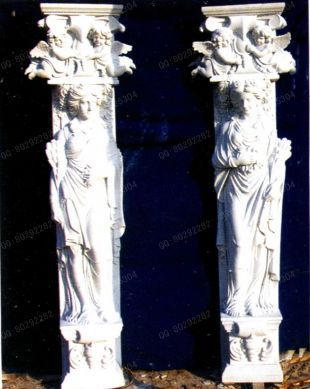 Roman column, stone carving Roman column,marble Roman column, European Roman column, stone Rome column -- LMZ243