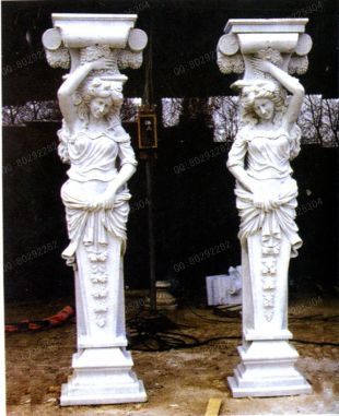 Roman column, stone carving Roman column,marble Roman column, European Roman column, stone Rome column -- LMZ246
