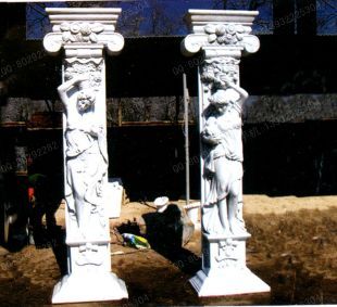 Roman column, stone carving Roman column,marble Roman column, European Roman column, stone Rome column -- LMZ267