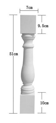 vase column, balcony column, balcony railing,  balcony guardrail, , white marble balcony column, granite balcony column -- YTZ001