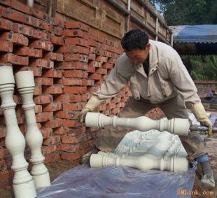 vase column, balcony column, balcony railing,  balcony guardrail, , white marble balcony column, granite balcony column -- YTZ004