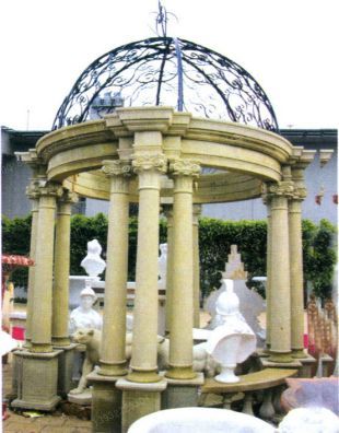 European stone summerhouse, marble summerhouse, garden summerhouse - LT071