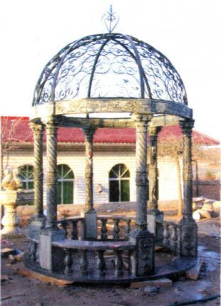 European stone summerhouse, marble summerhouse, garden summerhouse - LT070