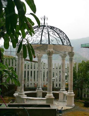 European stone summerhouse, marble summerhouse, garden summerhouse - LT073