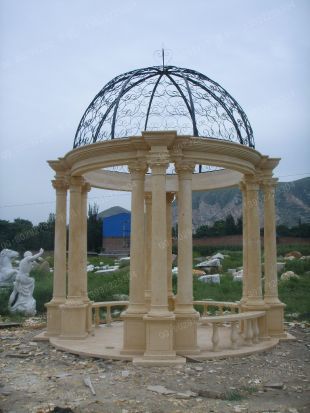 European stone summerhouse, marble summerhouse, garden summerhouse - LT076