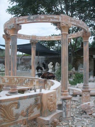 European stone summerhouse, marble summerhouse, garden summerhouse - LT081