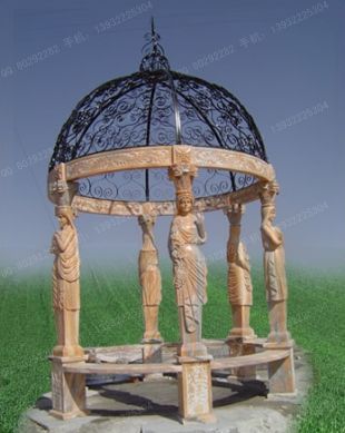 European stone summerhouse, marble summerhouse, garden summerhouse - LT079