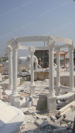 European stone summerhouse, marble summerhouse, garden summerhouse - LT087