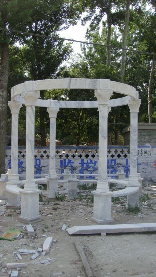 European stone summerhouse, marble summerhouse, garden summerhouse - LT086