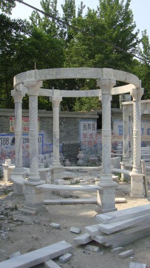 European stone summerhouse, marble summerhouse, garden summerhouse - LT085