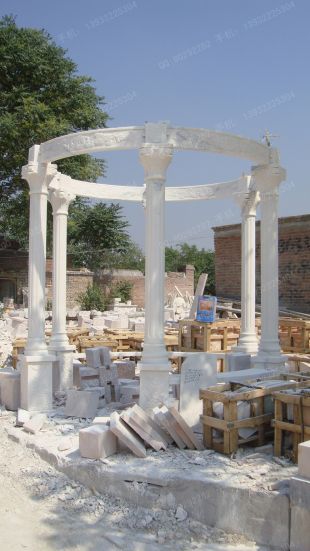 European stone summerhouse, marble summerhouse, garden summerhouse - LT088