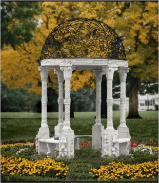 European stone summerhouse, marble summerhouse, garden summerhouse - LT090