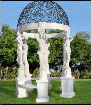 European stone summerhouse, marble summerhouse, garden summerhouse - LT092