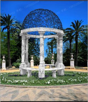 European stone summerhouse, marble summerhouse, garden summerhouse - LT091