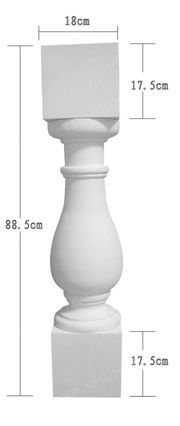 vase column, balcony column, balcony railing,  balcony guardrail, , white marble balcony column, granite balcony column -- YTZ005