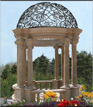 European stone summerhouse, marble summerhouse, garden summerhouse - LT094