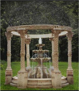 European stone summerhouse, marble summerhouse, garden summerhouse - LT096