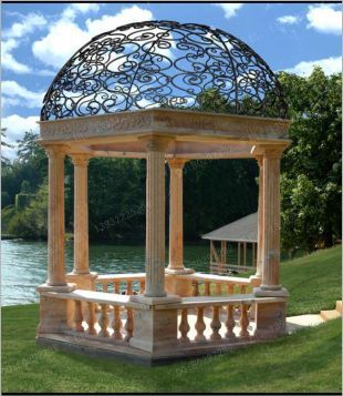 European stone summerhouse, marble summerhouse, garden summerhouse - LT098