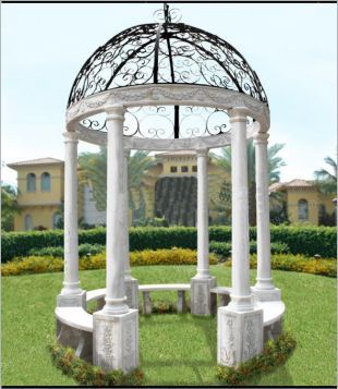 European stone summerhouse, marble summerhouse, garden summerhouse - LT099