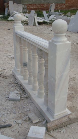 vase column, balcony column, balcony railing,  balcony guardrail, , white marble balcony column, granite balcony column -- YTZ015