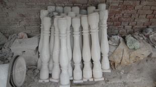 vase column, balcony column, balcony railing,  balcony guardrail, , white marble balcony column, granite balcony column -- YTZ017