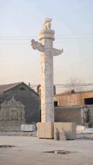 龙柱子,石雕龙柱子,大理石龙柱子,花岗岩龙柱子,汉白玉龙柱子,石雕龙柱,晚霞红龙柱子 -- LMZ382