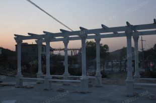 stone corridor, marble pergola summerhouse, garden summerhouse pergola - ZL018
