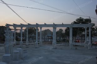 stone corridor, marble pergola summerhouse, garden summerhouse pergola - ZL012