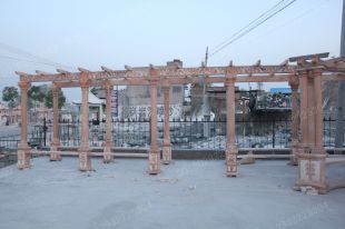 stone corridor, marble pergola summerhouse, garden summerhouse pergola - ZL017