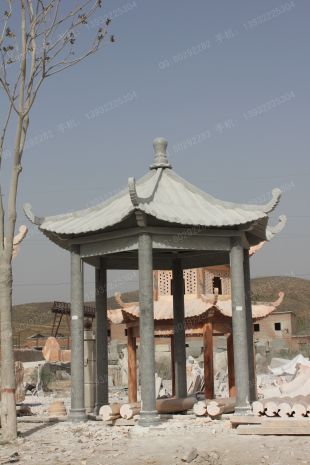 chinese stone summerhouse, marble summerhouse, garden summerhouse - LJT016