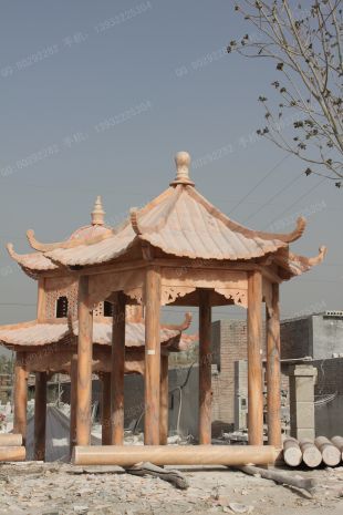 chinese stone summerhouse, marble summerhouse, garden summerhouse - LJT017
