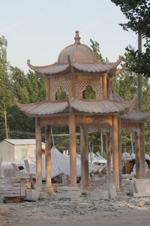 chinese stone summerhouse, marble summerhouse, garden summerhouse - LJT020