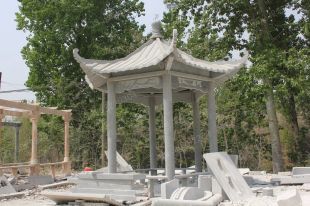 chinese stone summerhouse, marble summerhouse, garden summerhouse - LJT019