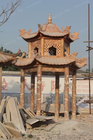 chinese stone summerhouse, marble summerhouse, garden summerhouse - LJT023