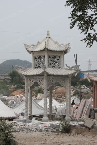 chinese stone summerhouse, marble summerhouse, garden summerhouse - LJT024