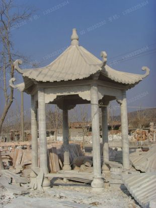 chinese stone summerhouse, marble summerhouse, garden summerhouse - LJT026