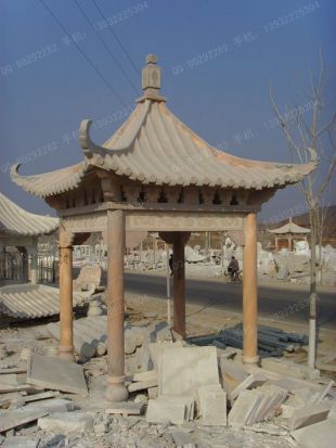 chinese stone summerhouse, marble summerhouse, garden summerhouse - LJT028