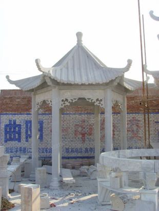 chinese stone summerhouse, marble summerhouse, garden summerhouse - LJT029