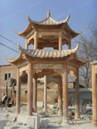 chinese stone summerhouse, marble summerhouse, garden summerhouse - LJT031