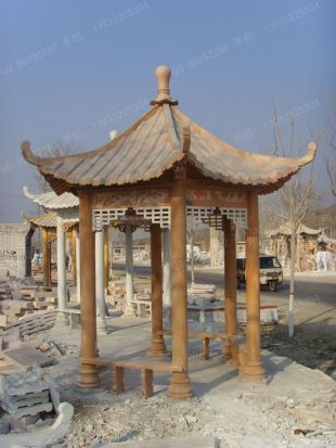chinese stone summerhouse, marble summerhouse, garden summerhouse - LJT034