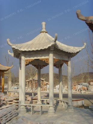 chinese stone summerhouse, marble summerhouse, garden summerhouse - LJT035